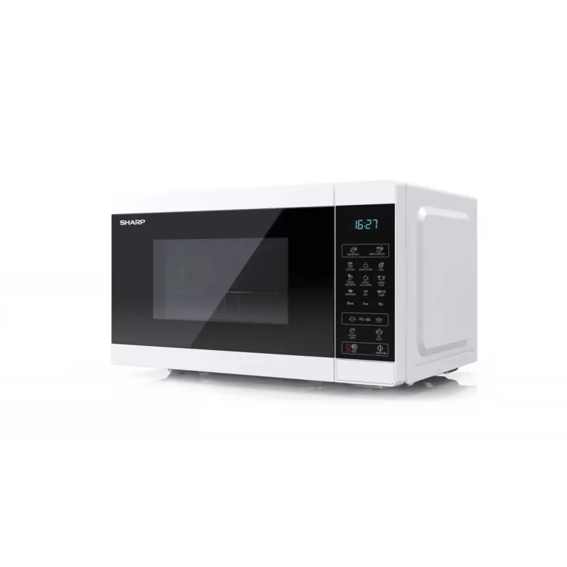 Micro-ondas Sharp YC-MG02E-W azul, branco de bancada 20 L 800 W