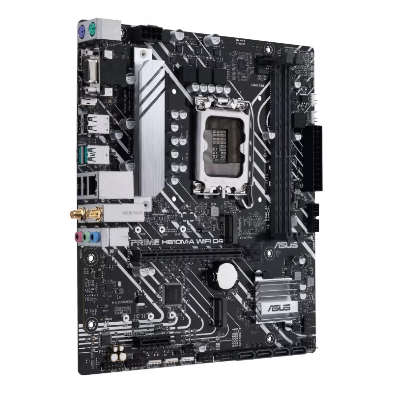 Placa-mãe ASUS PRIME H610M-A WIFI D4 — Intel H610, LGA1700, micro ATX, DDR4, 2x DIMM, Wi‑Fi 5, Bluetooth 5.0, 2x M.2, HDMI 2.1, DP 1.4