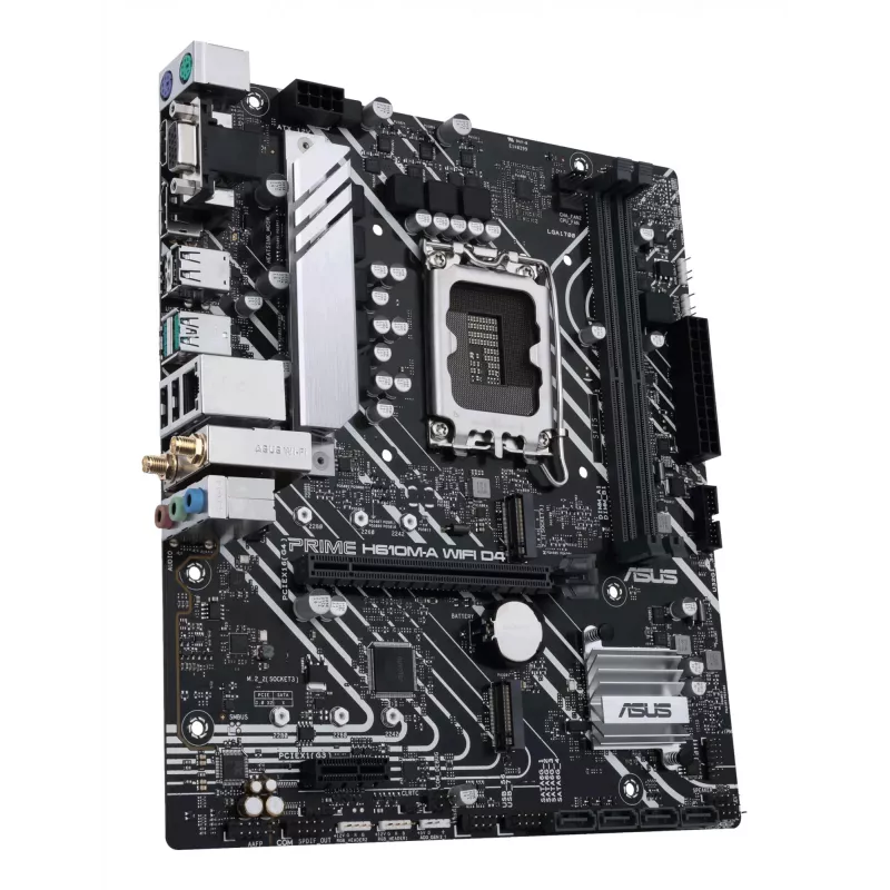 Placa-mãe ASUS PRIME H610M-A WIFI D4 — Intel H610, LGA1700, micro ATX, DDR4, 2x DIMM, Wi‑Fi 5, Bluetooth 5.0, 2x M.2, HDMI 2.1, DP 1.4