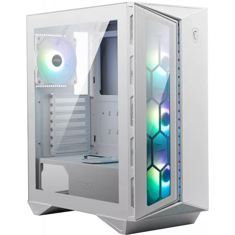 Caixa para PC gaming MSI MPG GUNGNIR 110R branca Midi Tower