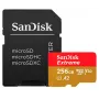 SanDisk Extreme PLUS microSDXC 256GB + adaptador SD, velocidade de leitura 200 MB/s, velocidade de escrita 140 MB/s, A2, C10, V30, UHS-I U3