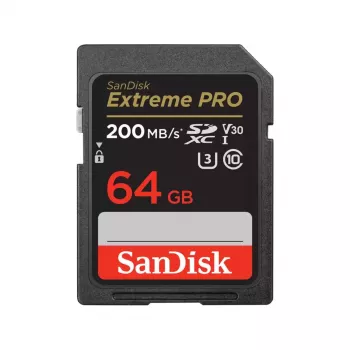 WESTERN DIGITAL SanDisk Extreme PRO 64GB cartão de memória SDXC 200MB/s 90MB/s UHS-I Class 10 U3 V30