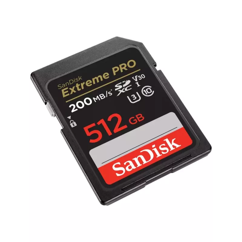 Cartão de memória SDXC SANDISK Extreme PRO 512 GB — Class 10, U3, V30, leitura 200 MB/s, escrita 140 MB/s, à prova de água
