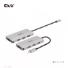 Hub CLUB3D USB-A 4 portas para USB-C – transferência rápida de 10 Gbps