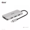 Hub CLUB3D USB-A 4 portas para USB-C – transferência rápida de 10 Gbps