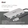 Hub CLUB3D USB-A 4 portas para USB-C – transferência rápida de 10 Gbps