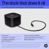 Dock HP Thunderbolt 120W G4, com fios, Thunderbolt 4, preto, Kensington, China, Tailândia, Taiwan, Business