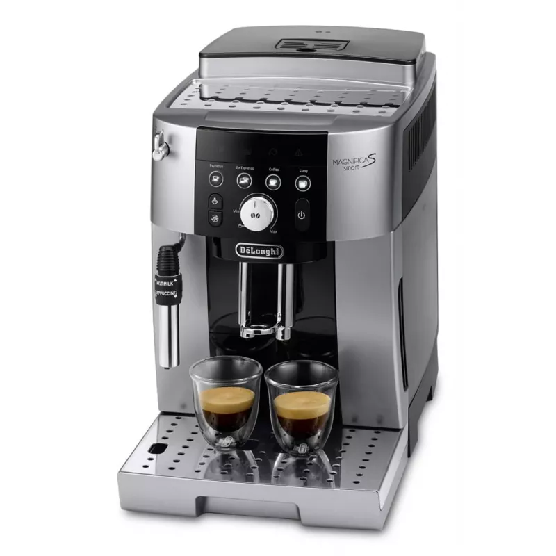 Máquina de café expresso De’Longhi Magnifica S Smart ECAM 250.23.SB — depósito de água 1,8 l, recipiente de café em grão 250 g, 15 bar, moinho integrado