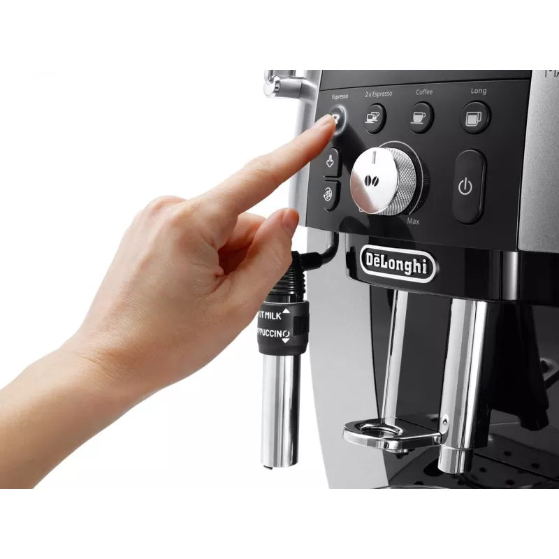 Máquina de café expresso De’Longhi Magnifica S Smart ECAM 250.23.SB — depósito de água 1,8 l, recipiente de café em grão 250 g, 15 bar, moinho integrado