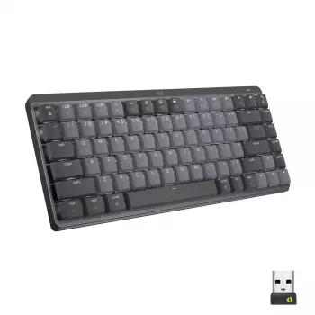 LOGITECH Mx Mechanical Mini Teclado minimalista sem fios iluminado - grafite tátil silencioso Qwerty US/Int'l