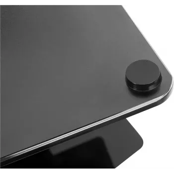 Móvel de TV Goobay 58526 preto aço 1 prateleira 650x400x1458 mm