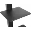 Móvel de TV Goobay 58526 preto aço 1 prateleira 650x400x1458 mm