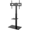 Móvel de TV Goobay 58526 preto aço 1 prateleira 650x400x1458 mm