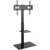 Móvel de TV Goobay 58526 preto aço 1 prateleira 650x400x1458 mm