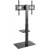 Móvel de TV Goobay 58526 preto aço 1 prateleira 650x400x1458 mm