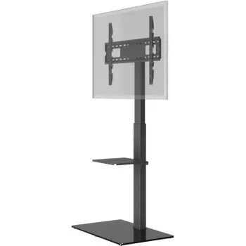 Móvel de TV Goobay 58526 preto aço 1 prateleira 650x400x1458 mm