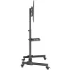 Suporte multimédia Goobay 59507 preto aço altura 1540 mm