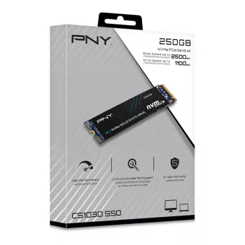 SSD PNY - CS1030 - 250GB - PCIe Gen3 x4 NVMe - M.2 2280