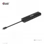 CLUB3D USB Gen1 Type-C, Hub 6 em 1 com HDMI 8K30Hz, 2xUSB Type-A, RJ45 e 2xUSB Type-C, dados e carregamento PD 100 Watt