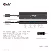 CLUB3D USB Gen1 Type-C, Hub 6 em 1 com HDMI 8K30Hz, 2xUSB Type-A, RJ45 e 2xUSB Type-C, dados e carregamento PD 100 Watt