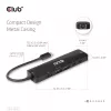 CLUB3D USB Gen1 Type-C, Hub 6 em 1 com HDMI 8K30Hz, 2xUSB Type-A, RJ45 e 2xUSB Type-C, dados e carregamento PD 100 Watt