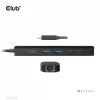 CLUB3D USB Gen1 Type-C, Hub 6 em 1 com HDMI 8K30Hz, 2xUSB Type-A, RJ45 e 2xUSB Type-C, dados e carregamento PD 100 Watt