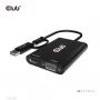 CLUB3D USB Gen1 Type-C/-A para Dual HDMI (4K/30Hz) / VGA (1080/60Hz)