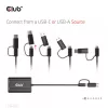 CLUB3D USB Gen1 Type-C/-A para Dual HDMI (4K/30Hz) / VGA (1080/60Hz)
