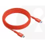 Cabo bidirecional USB-C para USB-C CLUB3D CAC-1573, USB4 Gen 2x2, 2 m, vermelho, PD até 240 W