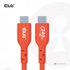 Cabo bidirecional USB-C para USB-C CLUB3D CAC-1573, USB4 Gen 2x2, 2 m, vermelho, PD até 240 W
