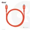 Cabo bidirecional USB-C para USB-C CLUB3D CAC-1573, USB4 Gen 2x2, 2 m, vermelho, PD até 240 W