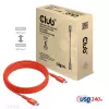 Cabo bidirecional USB-C para USB-C CLUB3D CAC-1573, USB4 Gen 2x2, 2 m, vermelho, PD até 240 W