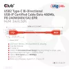 Cabo bidirecional USB-C para USB-C CLUB3D CAC-1573, USB4 Gen 2x2, 2 m, vermelho, PD até 240 W