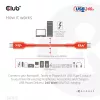 Cabo bidirecional USB-C para USB-C CLUB3D CAC-1573, USB4 Gen 2x2, 2 m, vermelho, PD até 240 W