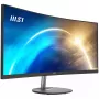 MSI Pro MP341CQ Monitor curvo de 34 polegadas, 1500R, UWQHD (3440 x 1440), 21:9, 100Hz, VA, 4ms, HDMI, VGA, altifalantes integrados, antirreflexo, sem cintilação, menos luz azul, certificado TÜV, VESA, Kensington, preto