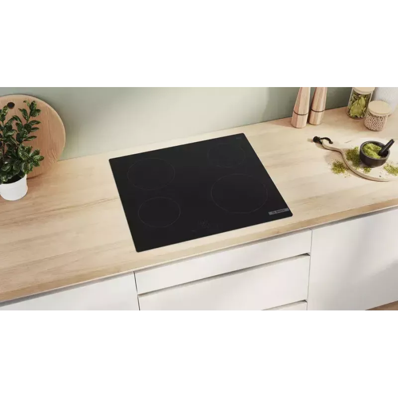 Bosch Serie 4 PKE611BA2E Placa de cozinha preto encastrar 60 cm placa vitrocerâmica 4 zonas