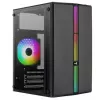 Caixa Aerocool Evo Mini RGB Micro ATX Mini Torre, preta, com janela
