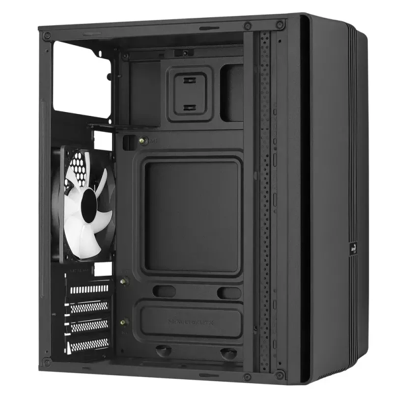 Caixa Aerocool Evo Mini RGB Micro ATX Mini Torre, preta, com janela