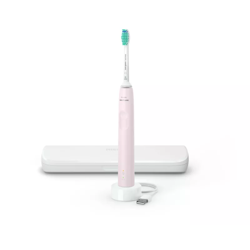 Philips 3100 Series HX3673/11 Escova de dentes elétrica sónica com estojo - rosa