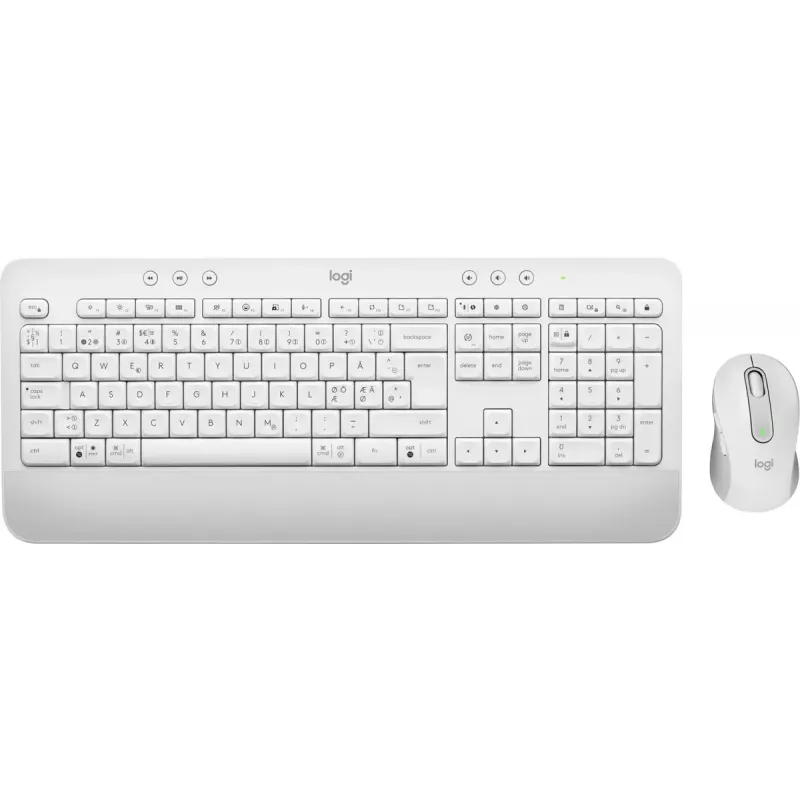 Conjunto LOGITECH Signature Mk650 Combo For Business - Branco sujo - Qwerty Dansk/ Norsk/ Svenska/ Suomalainen