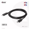 CLUB3D Cabo DisplayPort 1.4 para HDMI 4K120Hz ou 8K60Hz HDR10 M/M 3m/9,84ft