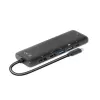 CLUB3D USB Gen 1 Type-C 8-em-1 MST Dual 4K60Hz Dock de viagem com ecrã