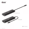 CLUB3D USB Gen 1 Type-C 8-em-1 MST Dual 4K60Hz Dock de viagem com ecrã
