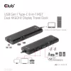 CLUB3D USB Gen 1 Type-C 8-em-1 MST Dual 4K60Hz Dock de viagem com ecrã