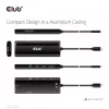 CLUB3D USB Gen 1 Type-C 8-em-1 MST Dual 4K60Hz Dock de viagem com ecrã