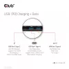 CLUB3D USB Gen 1 Type-C 8-em-1 MST Dual 4K60Hz Dock de viagem com ecrã