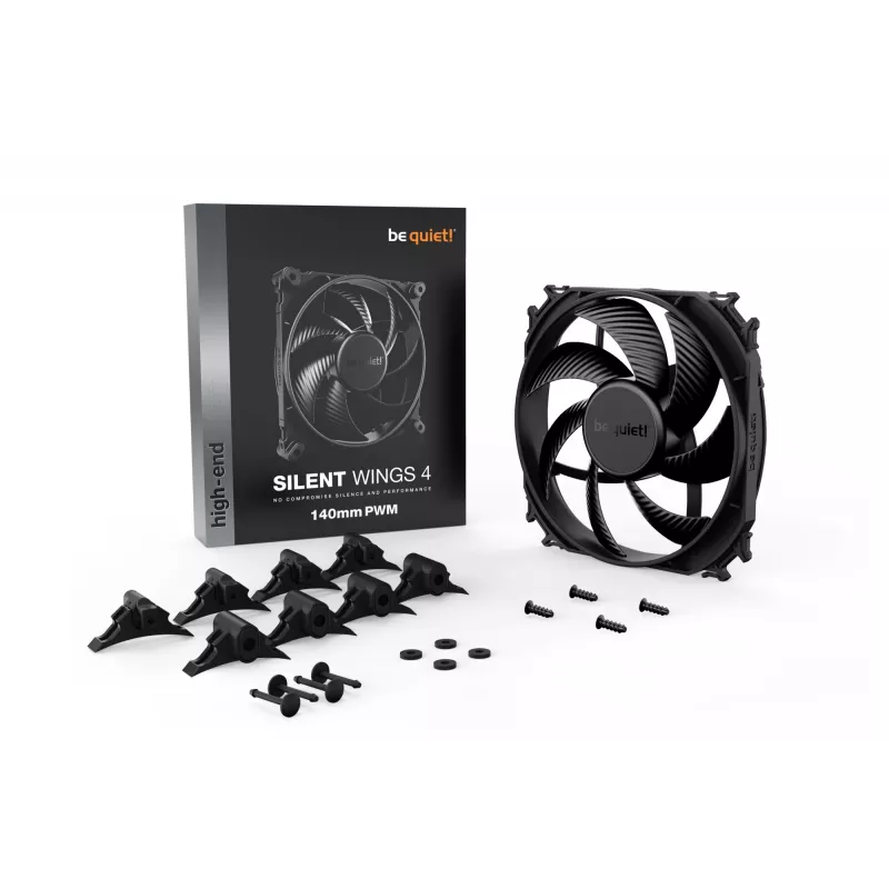 Ventoinha para caixa de computador be quiet! SILENT WINGS 4 | 140mm PWM 14 cm preta 1 unid.