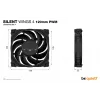 Ventoinha para caixa de computador be quiet SILENT WINGS 4 | 120mm PWM 12 cm preta 1 unid.