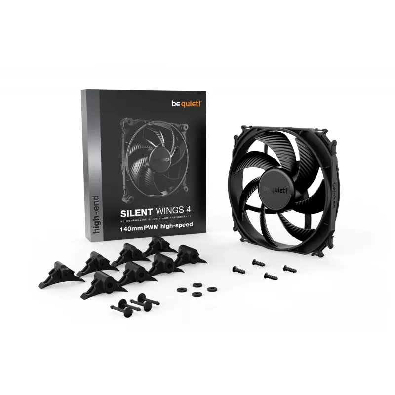 Ventoinha para caixa de computador be quiet SILENT WINGS 4 | 140mm PWM High-Speed 14 cm preta 1 unid.
