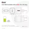Carregador de viagem CLUB3D PPS 45W tecnologia GAN, porta dupla USB Type-C, suporte Power Delivery (PD) 3.0